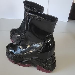 Dolls Kill Purple and Black Platform Shoes